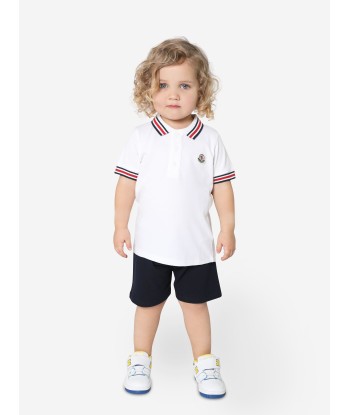 Moncler Enfant Baby Boys Polo Shirt And Shorts Set in Navy la livraison gratuite