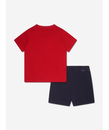 Moncler Enfant Baby Boys T-Shirt And Shorts Set in Red Les magasins à Paris