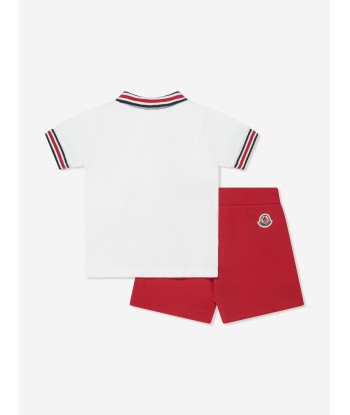 Moncler Enfant Baby Boys Polo Shirt And Shorts Set in Red Par le système avancé 