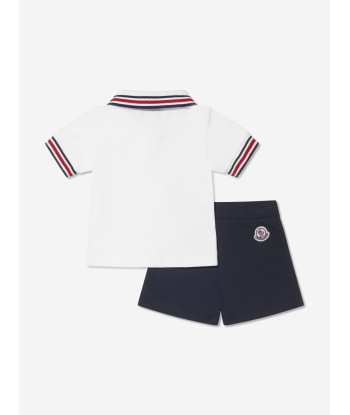 Moncler Enfant Baby Boys Polo Shirt And Shorts Set in Navy la livraison gratuite