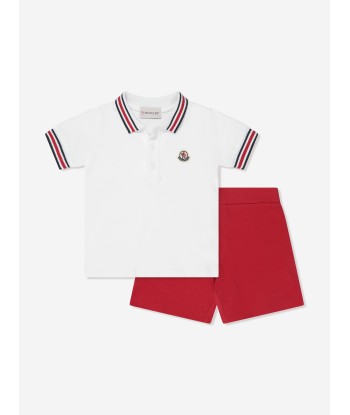 Moncler Enfant Baby Boys Polo Shirt And Shorts Set in Red Par le système avancé 