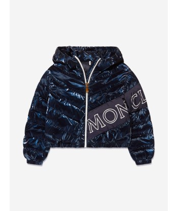 Moncler Enfant Girls Down Padded Vonnes Jacket in Navy votre