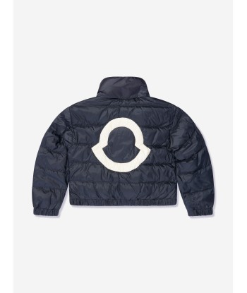 Moncler Enfant Girls Down Padded Musa Jacket in Navy plus qu'un jeu 