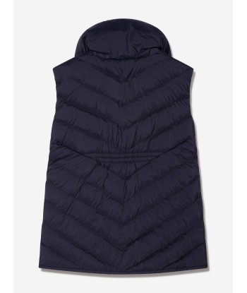 Moncler Enfant Girls Down Padded Venta Gilet in Navy d'Europe débarque