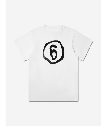 MM6 Maison Margiela Kids Logo T-Shirt Dress In White à prix réduit toute l'année