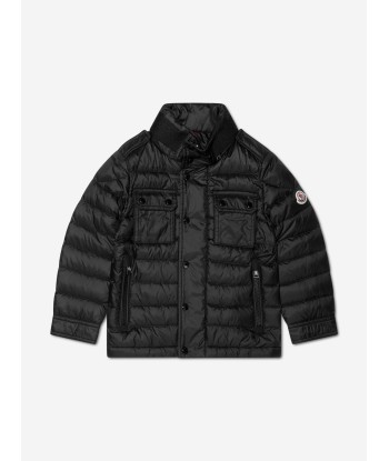 Moncler Enfant Boys Down Padded Arakim Short Parka in Black solde