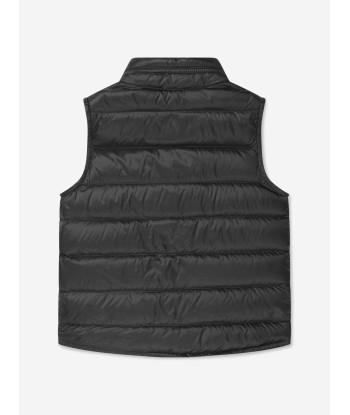 Moncler Enfant Boys Down Padded Gui Gilet in Black ouvre sa boutique