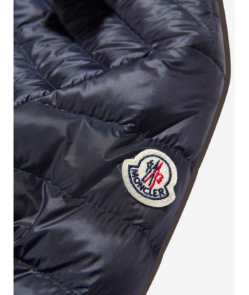 Moncler Enfant Boys Down Padded Urzay Biker Jacket in Navy Venez découvrir notre 