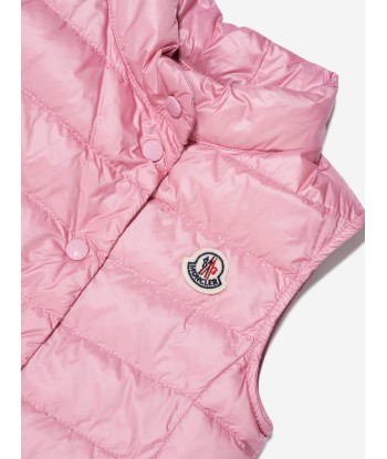 Moncler Enfant Girls Down Padded Liane Gilet in Pink Les êtres humains sont 