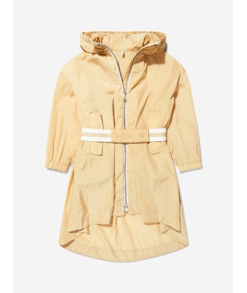 Moncler Enfant Girls Aloysha Long Coat in Cream Les êtres humains sont 