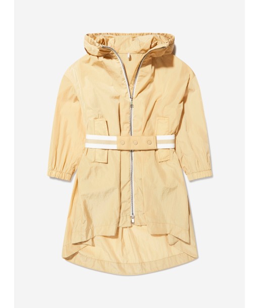 Moncler Enfant Girls Aloysha Long Coat in Cream Les êtres humains sont 