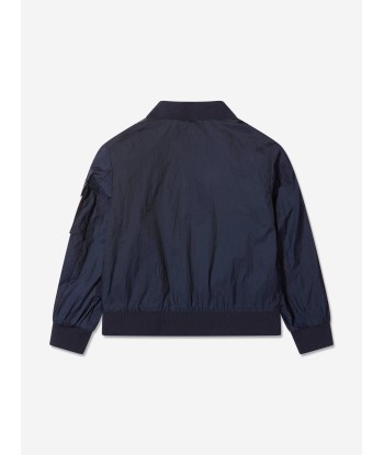 Moncler Enfant Boys Aimon Bomber Jacket in Navy Les êtres humains sont 