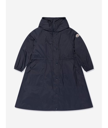 Moncler Enfant Girls Lins Long Parka in Navy Dans la société mordern