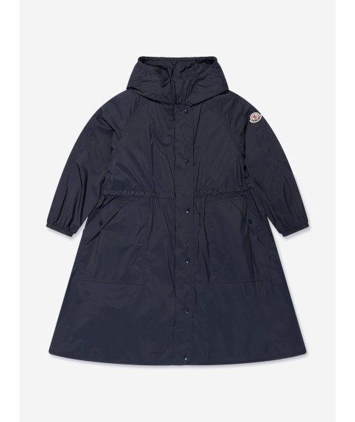 Moncler Enfant Girls Lins Long Parka in Navy Dans la société mordern