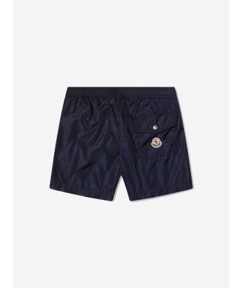 Moncler Enfant Boys Logo Swim Shorts in Navy du meilleur 