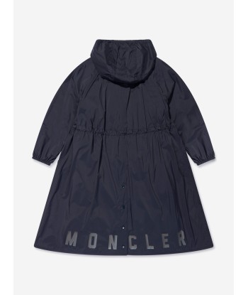 Moncler Enfant Girls Lins Long Parka in Navy Dans la société mordern