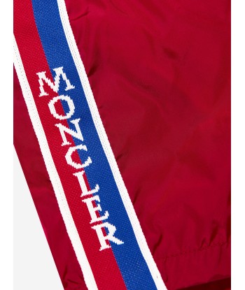 Moncler Enfant Boys Logo Swim Shorts in Red hantent personnes