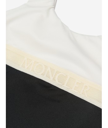 Moncler Enfant Girls Colourblock Swimsuit in White livraison gratuite