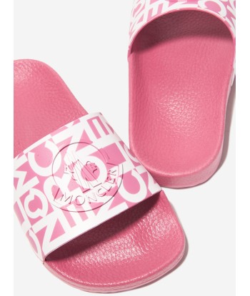 Moncler Enfant Kids Jeanne Sliders in Pink JUSQU'A -70%! 