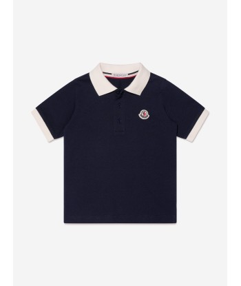 Moncler Enfant Boys Logo Polo Shirt in Navy l'évolution des habitudes 