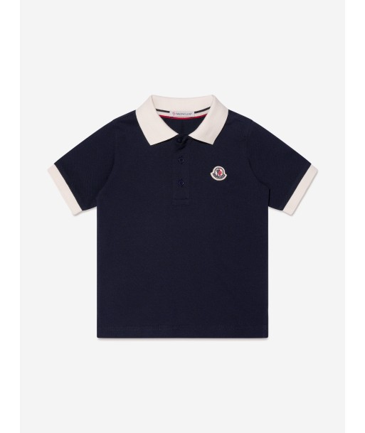 Moncler Enfant Boys Logo Polo Shirt in Navy l'évolution des habitudes 