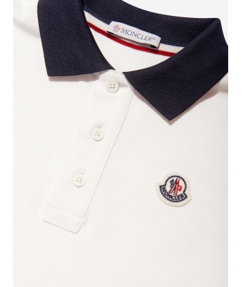 Moncler Enfant Boys Logo Polo Shirt in White Le MVP de beaucoup