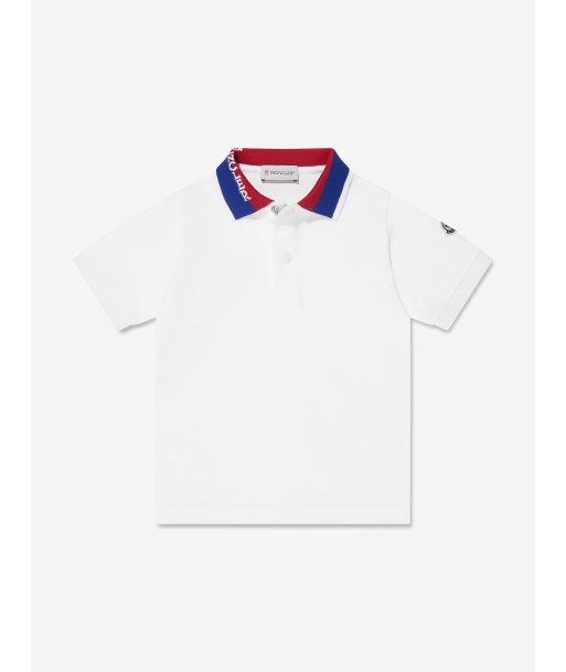 Moncler Enfant Boys Polo Shirt in White Comparez plus de prix