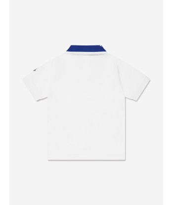 Moncler Enfant Boys Polo Shirt in White Comparez plus de prix