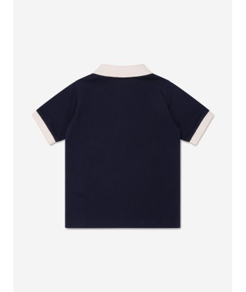 Moncler Enfant Boys Logo Polo Shirt in Navy l'évolution des habitudes 