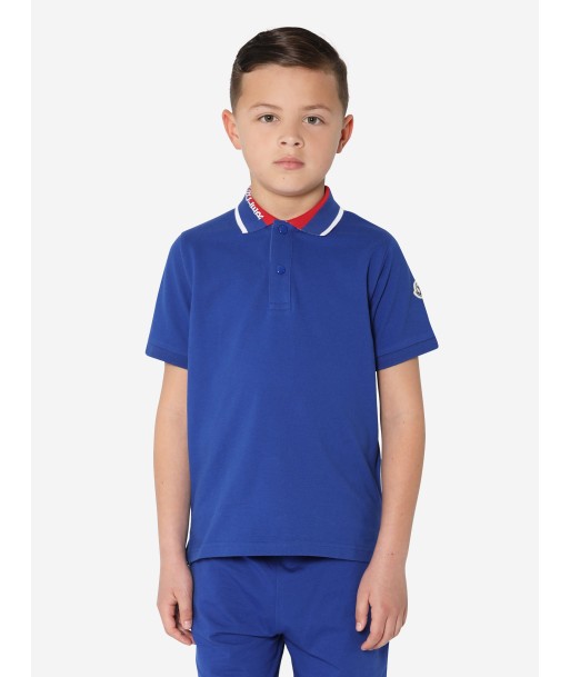 Moncler Enfant Boys Polo Shirt in Blue pour bénéficier 