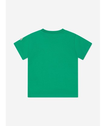 Moncler Enfant Boys Logo Print T-Shirt in Green de votre