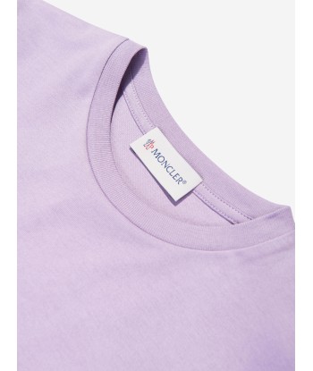 Moncler Enfant Girls Logo Print T-Shirt in Lilac offre 