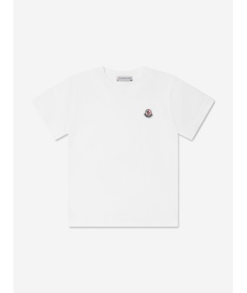 Moncler Enfant Kids Logo T-Shirt in White le des métaux précieux