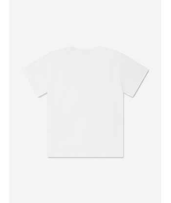 Moncler Enfant Kids Logo T-Shirt in White le des métaux précieux