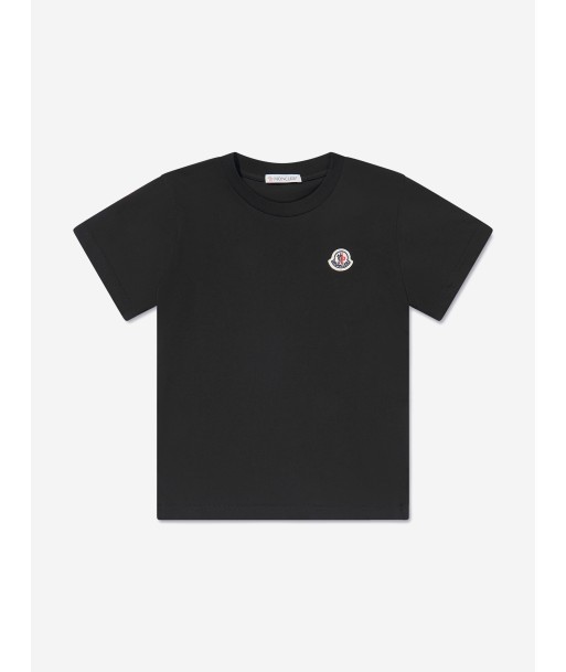 Moncler Enfant Kids Logo T-Shirt in Black vous aussi creer 