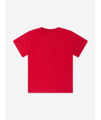 Moncler Enfant Kids Logo T-Shirt in Red Faites des économies