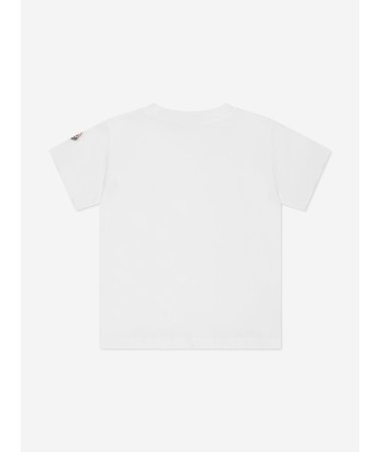 Moncler Enfant Boys Cotton T-Shirt in White prix