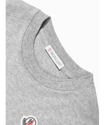 Moncler Enfant Kids Logo T-Shirt in Grey la livraison gratuite