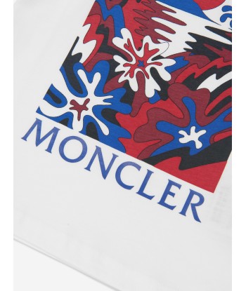 Moncler Enfant Boys Cotton T-Shirt in White prix