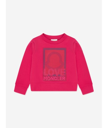 Moncler Enfant Girls Graphic Print Sweatshirt in Pink vente chaude votre 