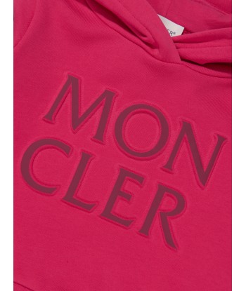 Moncler Enfant Girls Logo Hoodie in Pink Comment ça marche