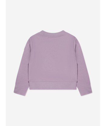 Moncler Enfant Girls Graphic Print Sweatshirt in Lilac le des métaux précieux