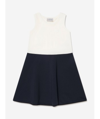 Moncler Enfant Girls Colourblock Dress in Navy JUSQU'A -70%! 