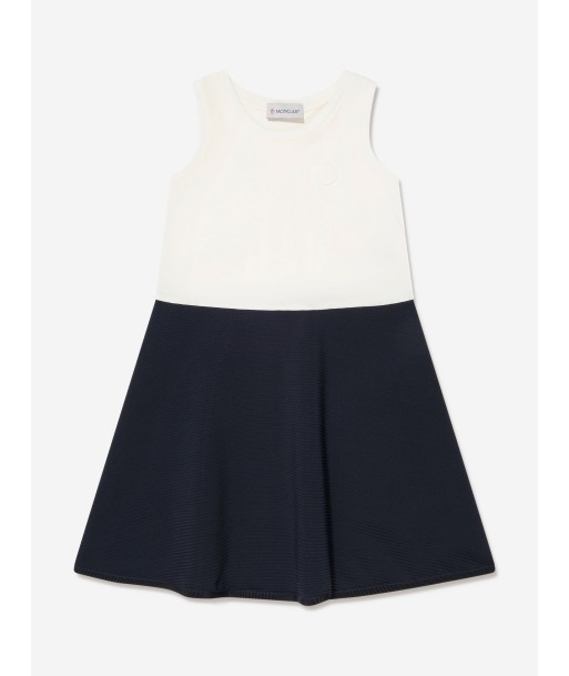 Moncler Enfant Girls Colourblock Dress in Navy JUSQU'A -70%! 