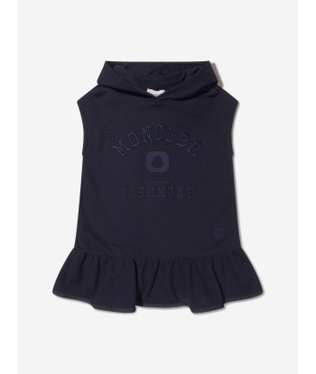 Moncler Enfant Girls Sleeveless Hooded Dress in Navy En savoir plus