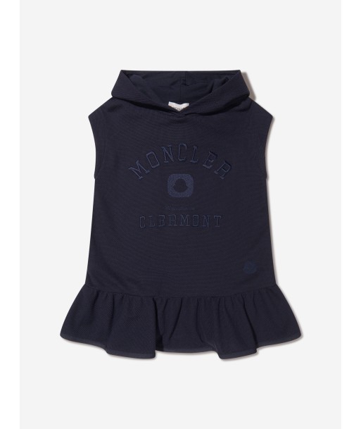 Moncler Enfant Girls Sleeveless Hooded Dress in Navy En savoir plus