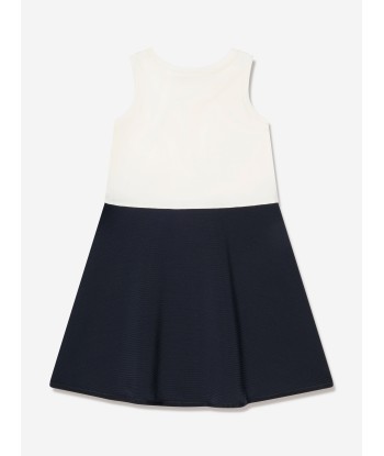 Moncler Enfant Girls Colourblock Dress in Navy JUSQU'A -70%! 