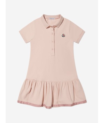 Moncler Enfant Girls Polo Dress in Pink pas cher