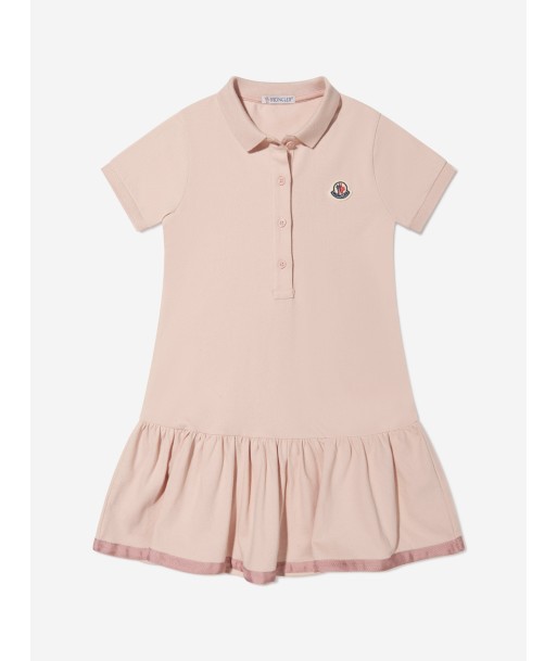 Moncler Enfant Girls Polo Dress in Pink pas cher