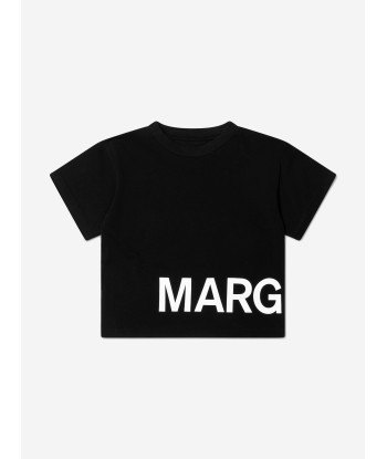 MM6 Maison Margiela Kids Logo T-Shirt In Black 50-70% off 